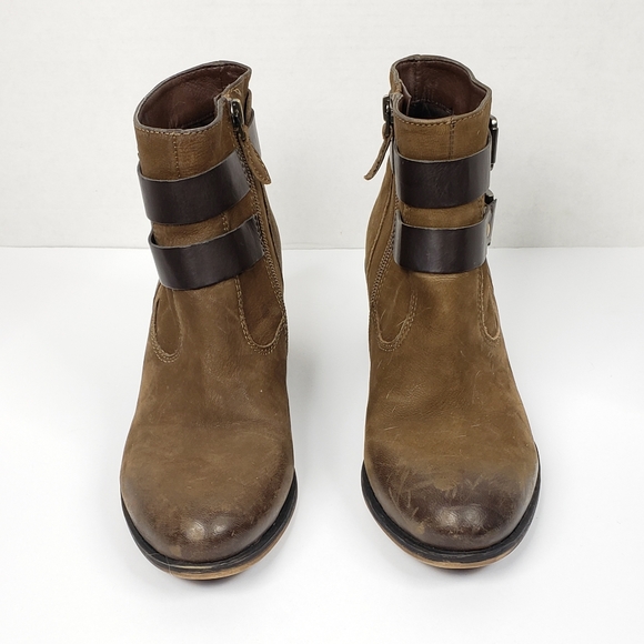 Franco Sarto Brown LINDEN Leather Ankle Bootie 8 - Picture 4 of 11